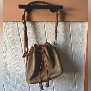 Vintage Dooney & Bourke bucket bag, taupe
